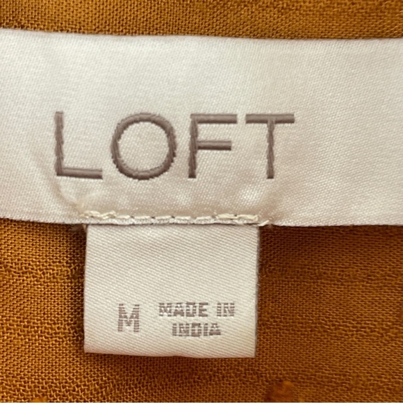 Loft blouse textured women’s size medium long sleeve - Picture 3 of 7